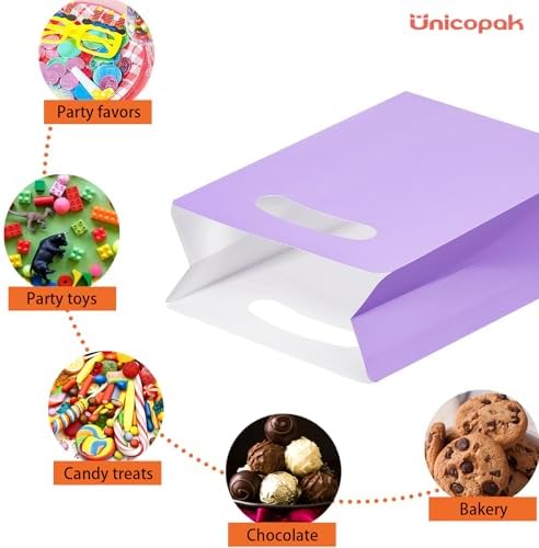 UnicoPak 15 Pack Pastel Goodie Bags for Birthday Party