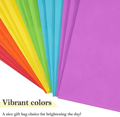 BagDream 24PCS Small Rainbow Party Favor Bags with Handles