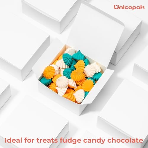 UnicoPak 20 Pack White 4x4x2 Gift Boxes