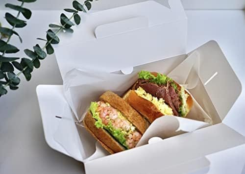 PandaPandaPPS 50 Pack Brown Gable Boxes for Foods Gifts Party Favors