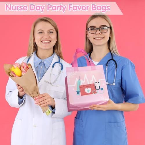 Kigeli 60 Pcs Nurse Appreciation Gift Bags with Handles