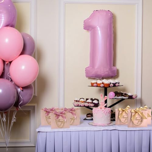 TKSBAG 20 Pack Pink Mini Gift Bags With Handles