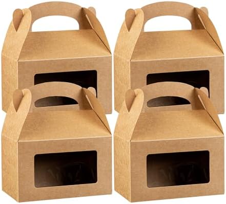 Restaurantware Bio Tek Gable Boxes 6x35x35 Inch Clear PET Window Gift Boxes