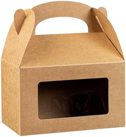 Restaurantware Bio Tek Gable Boxes 6x35x35 Inch Clear PET Window Gift Boxes