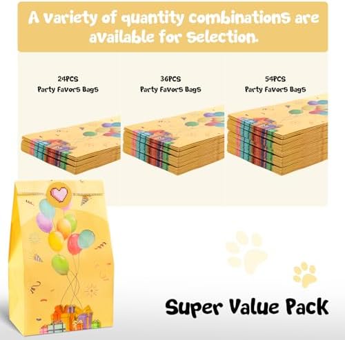 LovesTown 24 Pack Party Favor Bags with Stickers