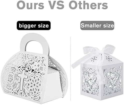 25PCS Shiny Cross Favor Boxes for Parties