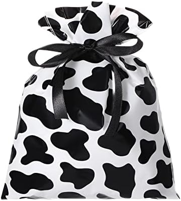 Tinlade 60 Piece 6x9 Inch Cow Cellophane Bags with 25 Yard Ribbon