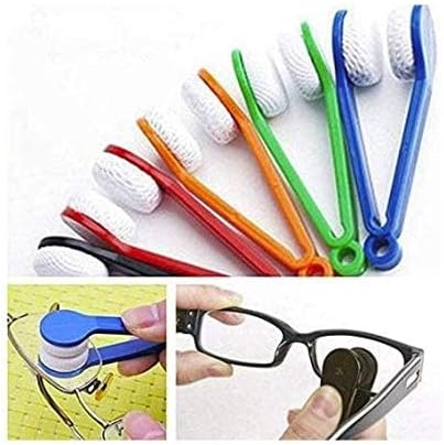 5 PCS Mini Eyeglass Cleaner with Soft Microfiber Brush and Clip