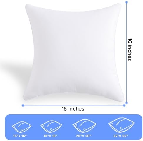16 x 16 Outdoor Pillow Inserts Set of 2