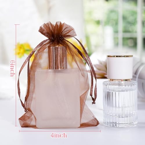 Hopttreely 100PCS Sheer Organza Drawstring Bags