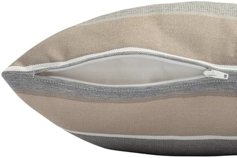 FUNHOME Outdoor Throw Pillows Set of 2 Gray Stripe