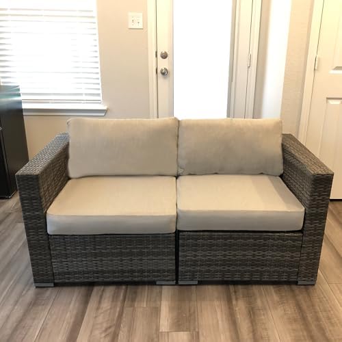Sqodok 25x27 inch Outdoor Cushion Covers Set of 4 Tan
