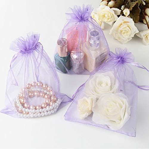Wudygirl 100pcs Lilac Organza Gift Bags