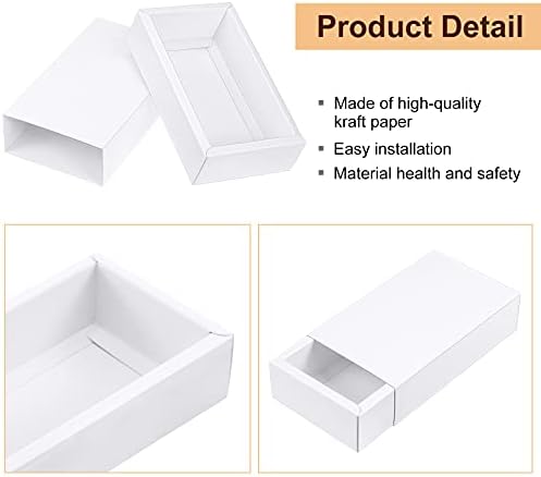 Zonon 30 Piece Kraft Paper Drawer Boxes for Gifts