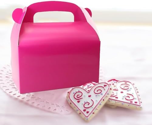 30-Pack Hot Pink Party Favor Treat Boxes for Kids Celebrations