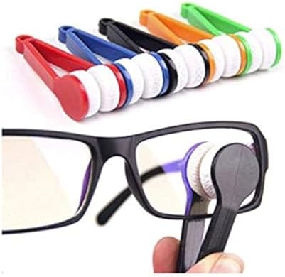 5 PCS Mini Eyeglass Cleaner with Soft Microfiber Brush and Clip