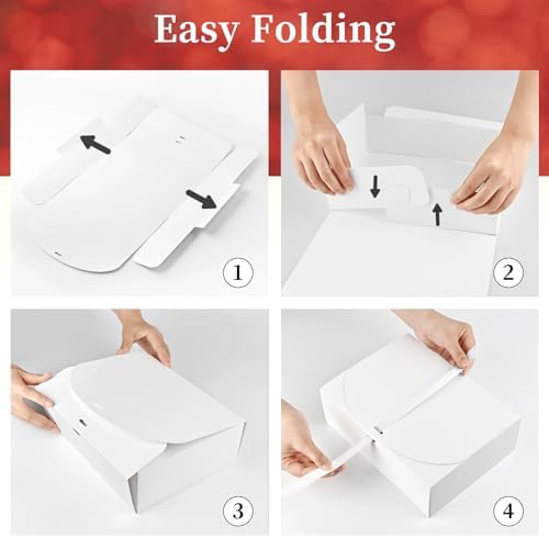 Ocmoiy 12 Pack White Gift Boxes with Lids