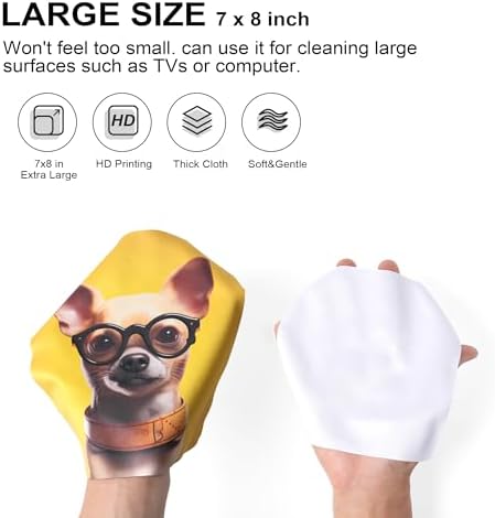 SEIBER Large Glasses Cleaning Cloth - 7x8in Multicolor
