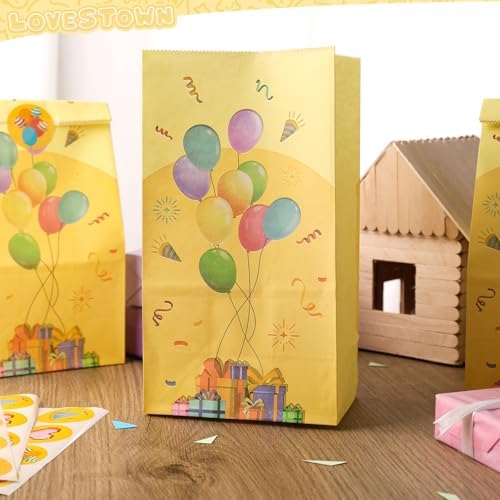LovesTown 24 Pack Party Favor Bags with Stickers