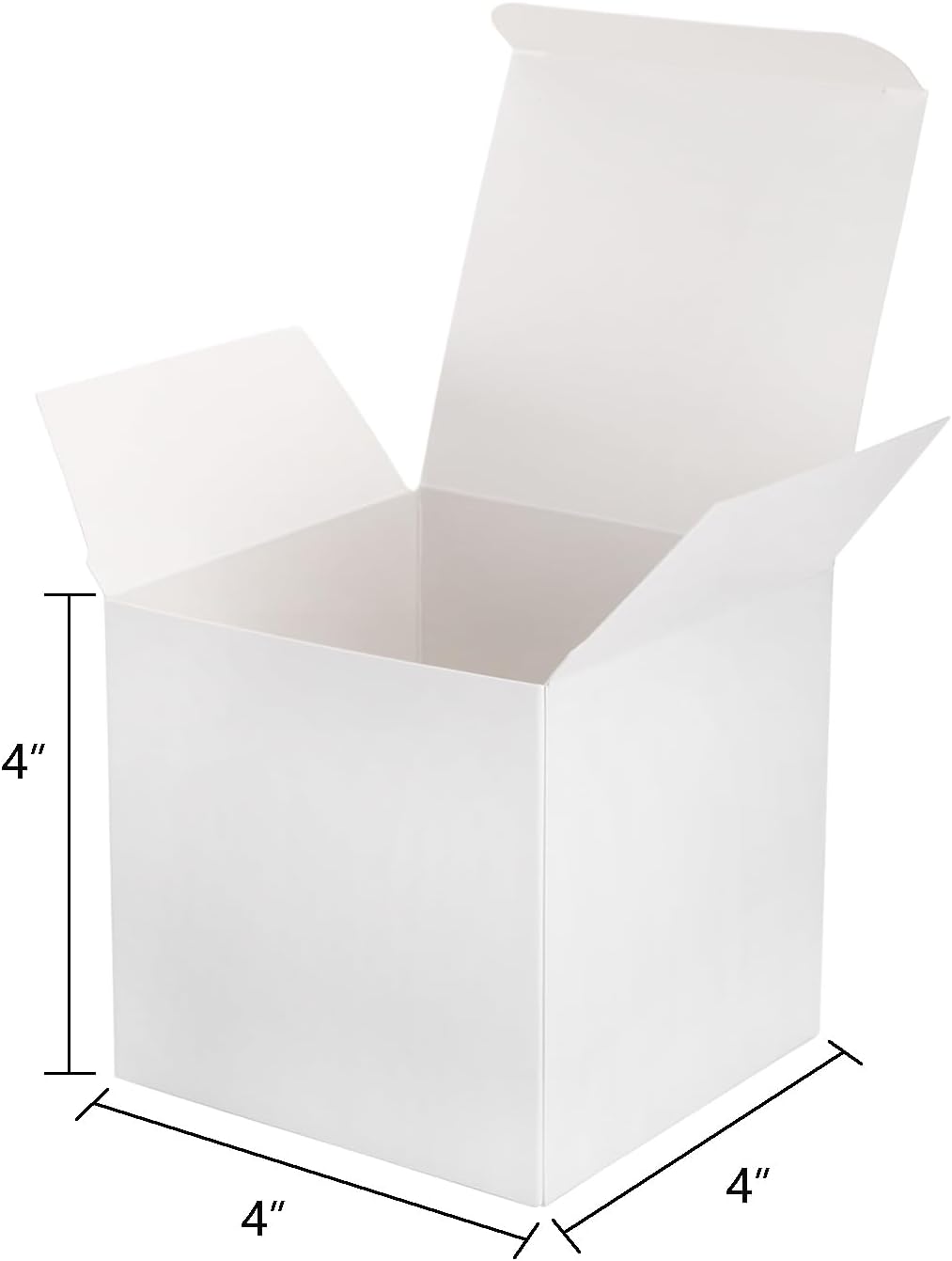 Jucoan 100 Pack White Kraft Gift Boxes with Lids