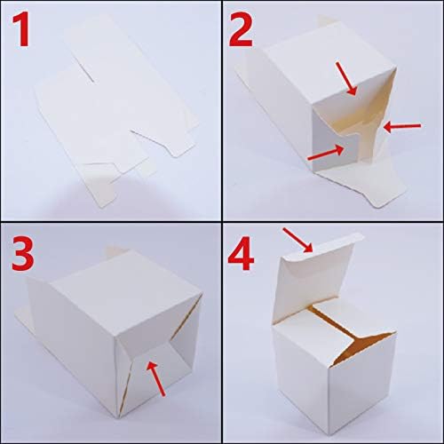 Jucoan 100 Pack White Kraft Gift Boxes with Lids