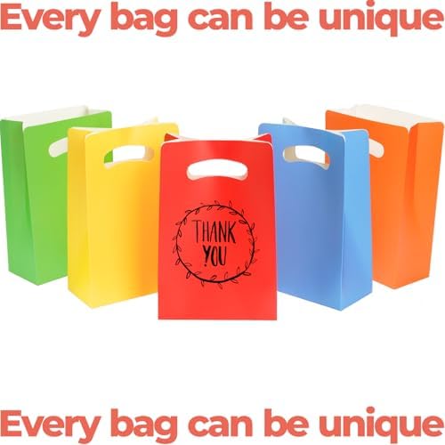 UnicoPak 16 Red Party Favor Bags with Handle for Birthday Party
