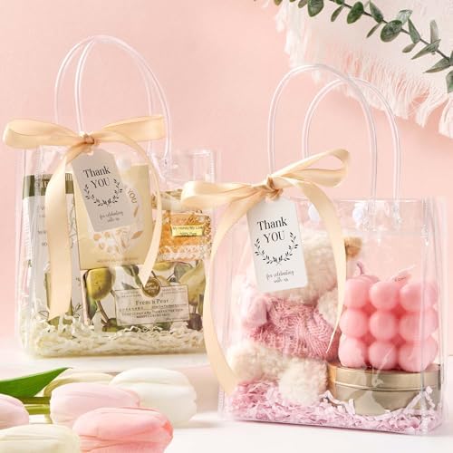 Mauproy 30 Pack Clear Gift Bags with Handles