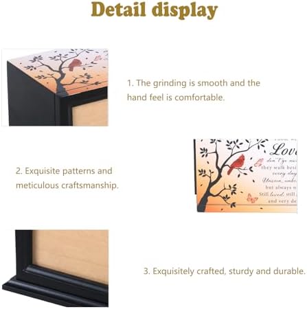 Wooden Cremation Urn With Photo Frame For Human Ashes