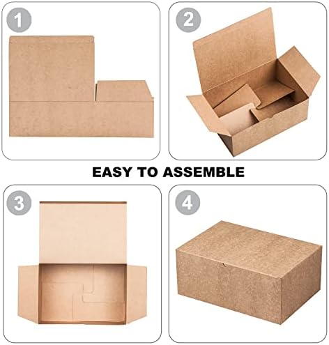 10 Pack Brown Gift Boxes with Twine for Events