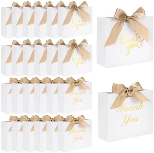 VGOODALL 24PCS Thank You Gift Bags with Bow