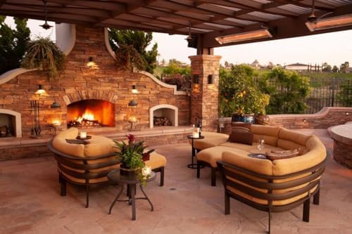 Single Element 2000 Watt Electric Patio Heater 240V Stainless Steel