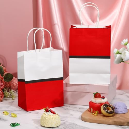 Locmeo 12 Pcs Cartoon Animation Birthday Gift Bags with Handle