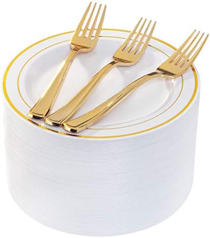 I00000 144 Piece Small Plastic Dessert Plates Set