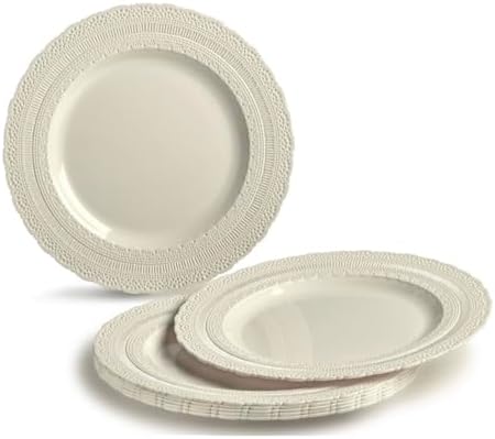 Chateau Collection Ivory 640pcs Plastic Tableware Set