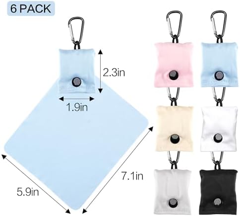 Vemiss 6 Pack Microfiber Cleaning Cloths for Glasses Lenses Screens Jewelry