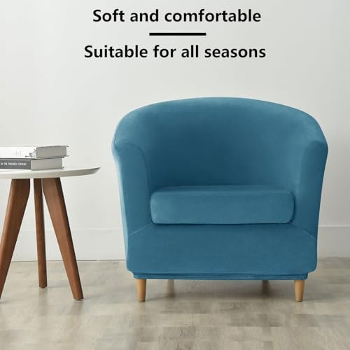 Velvet Club Chair Slipcover for High Stretch Furniture