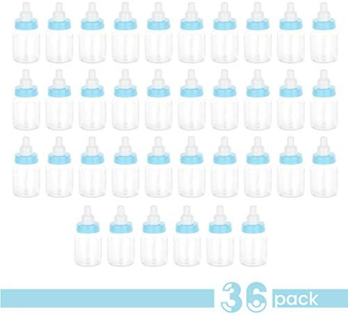 Hammont Blue Baby Boy Acrylic Candy Boxes 36 Pack