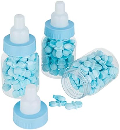 Hammont Blue Baby Boy Acrylic Candy Boxes 36 Pack