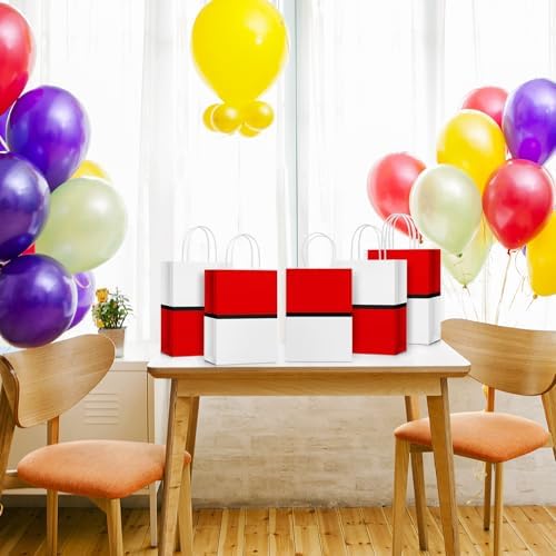 Locmeo 12 Pcs Cartoon Animation Birthday Gift Bags with Handle