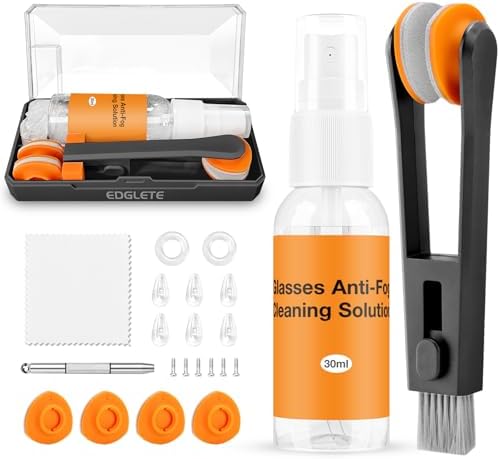 Edglete Glasses Cleaner Kit with Anti Fog Spray and Microfiber Cloth