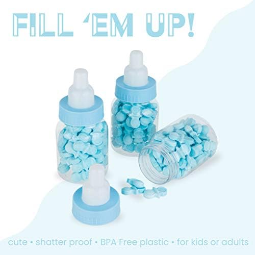 Hammont Blue Baby Boy Acrylic Candy Boxes 36 Pack