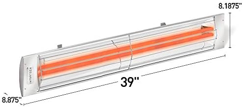 Infratech CD-4024 WH Dual Element Heater 39 Inch