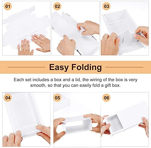 Zonon 30 Piece Kraft Paper Drawer Boxes for Gifts
