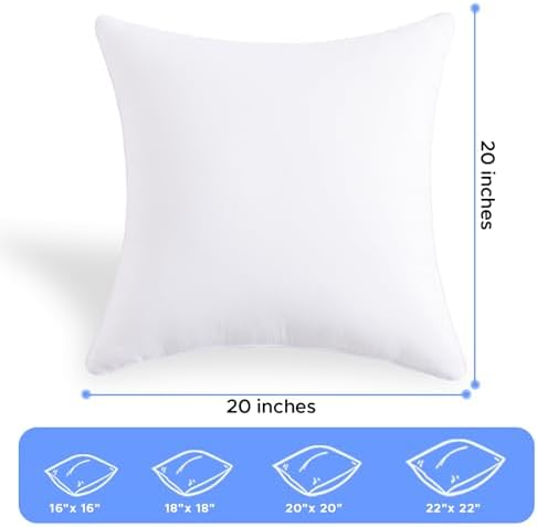 20x20 Waterproof Pillow Inserts Set of 4