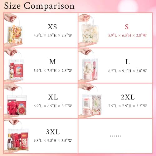 Mauproy 30 Pack Clear Gift Bags with Handles