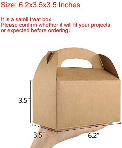 ValBox Treat Boxes 30 Pack Brown Kraft Gable Gift Boxes