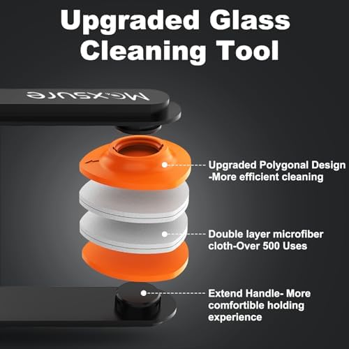 Maxsure 3 in 1 Eye Glasses Cleaner Kit Portable Black