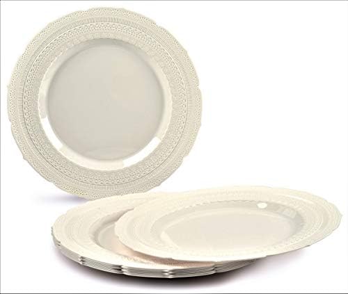 Chateau Collection Ivory 640pcs Plastic Tableware Set