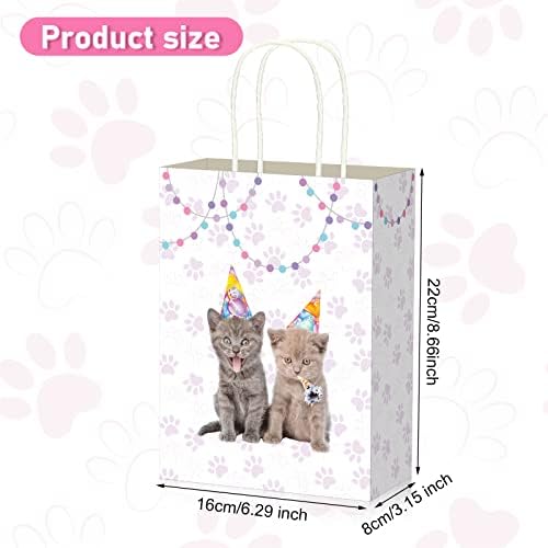 Yisong 12 Pcs Cat Party Favor Bags