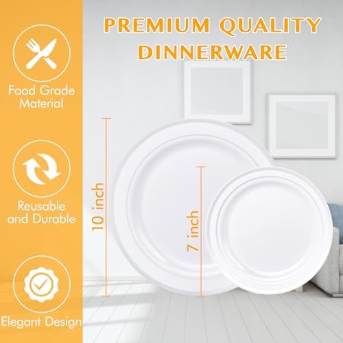 JollyPack 100 Piece Disposable Silver Plates Set